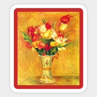 Tulips by Pierre Renoir Sticker